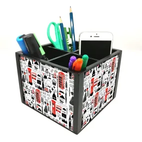 Desk Organizer For Stationery -  I Love London City