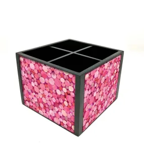 Desk Organizer For Stationery -  Ploka Dots Pink