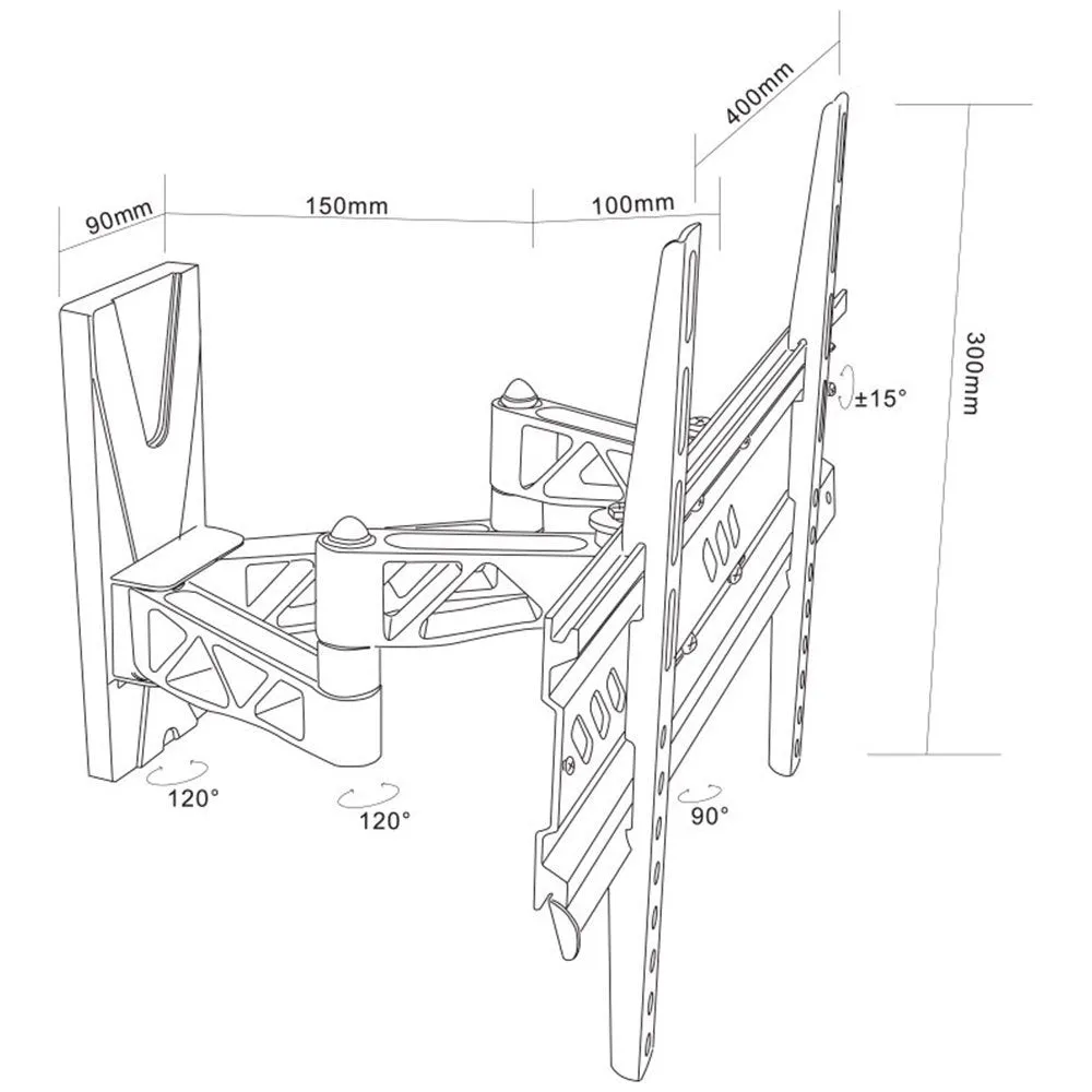DOSS LCD07B Universal Flat Panel TV Bracket (up to 55")