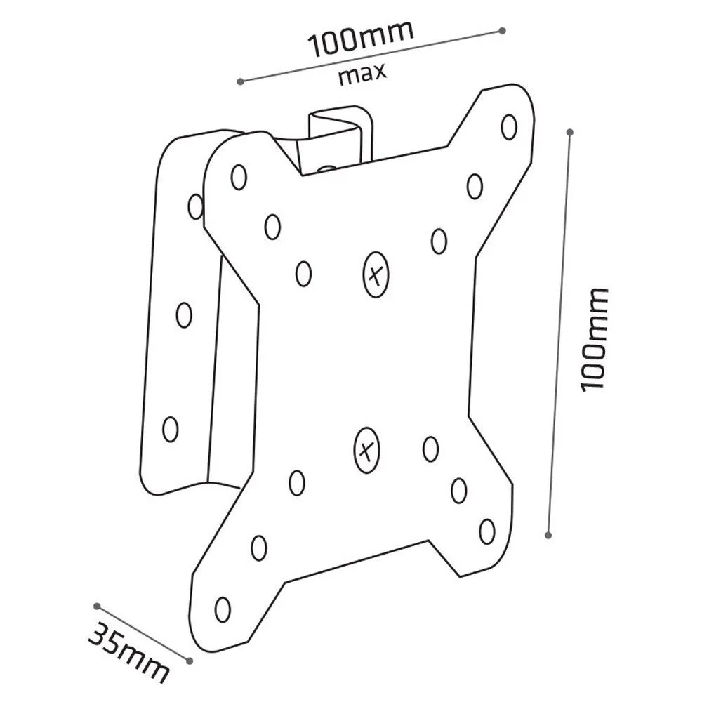 Doss Small LCD Flat Bracket 15KG 20" Black