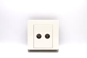 Dual (2G) TV Socket in Ivory