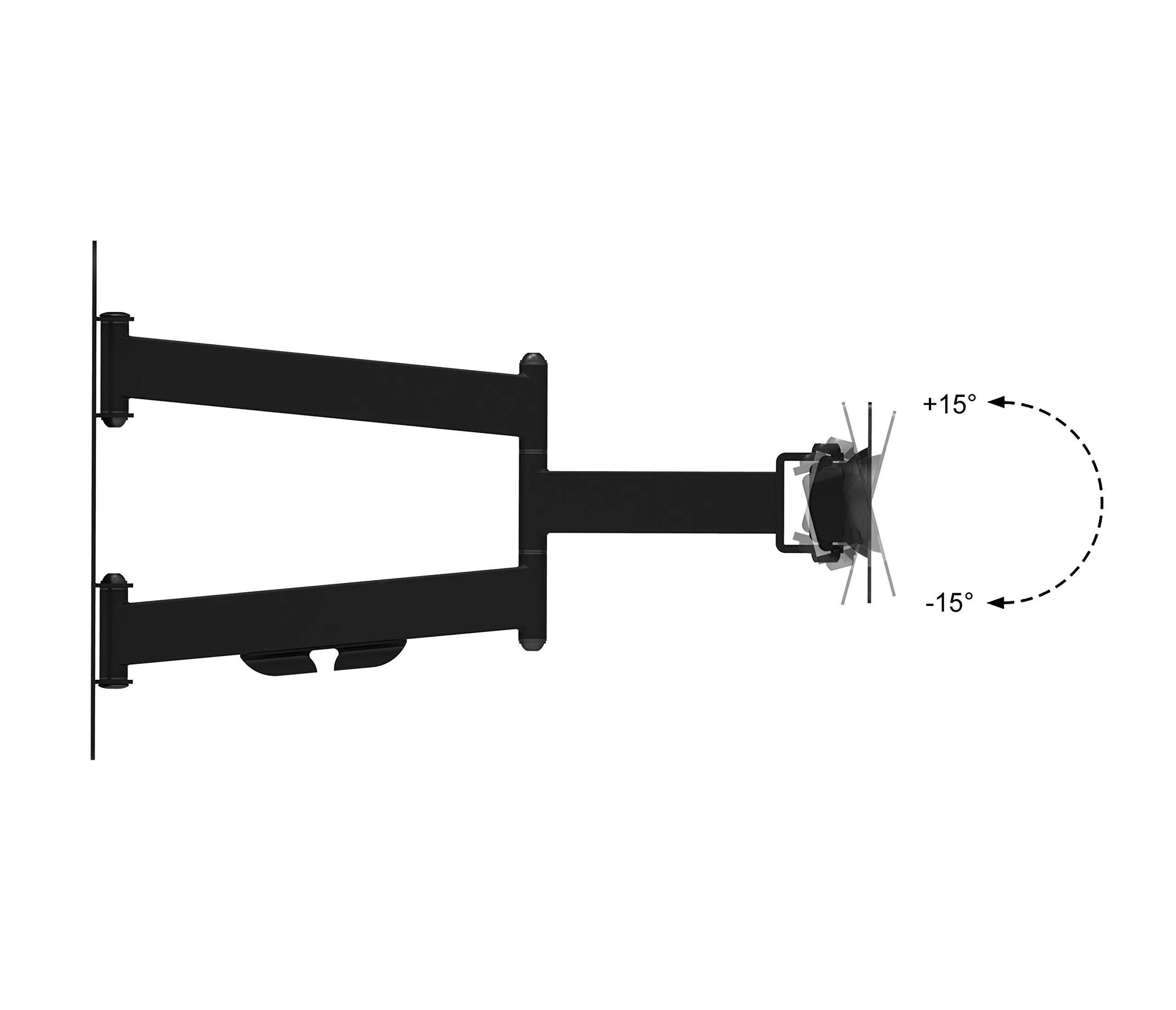 Duronic TVB1125 TV Bracket, Cantilever Wall Mount for 13-30" Television Screen, Tilting Action  15°/-15, Fits up to 600x400mm, For Flat Screen (18kg)