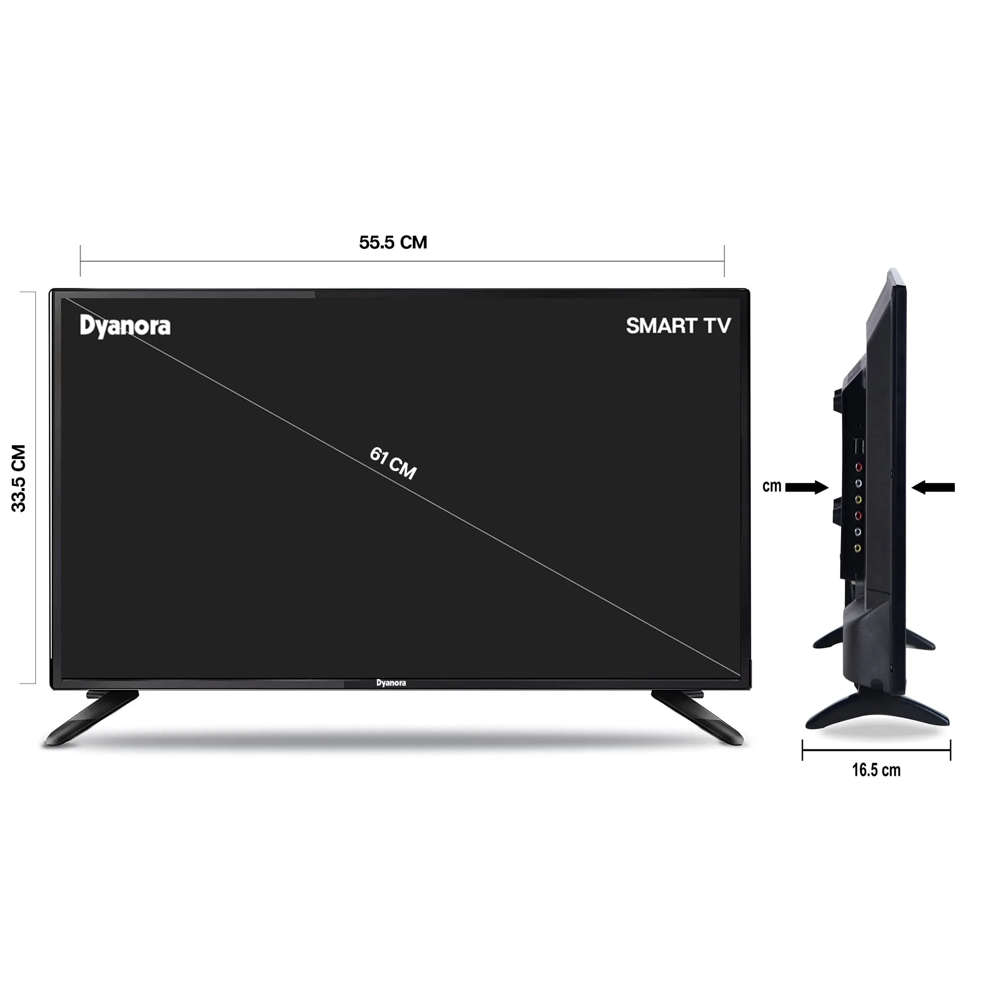 Dyanora 60 cm (24 inch) HD Ready LED TV with Noise Reduction, Cinema Zoom, Powerful Audio Box Speakers (DY-LD24H0N)