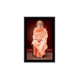 Elcare Divine Led Photo Frame of Sree Narayana Guru | Home Decor | Divine Photo | Gift | Pooja/Prayer Room | Frame - 12X18 Inches | ELC070