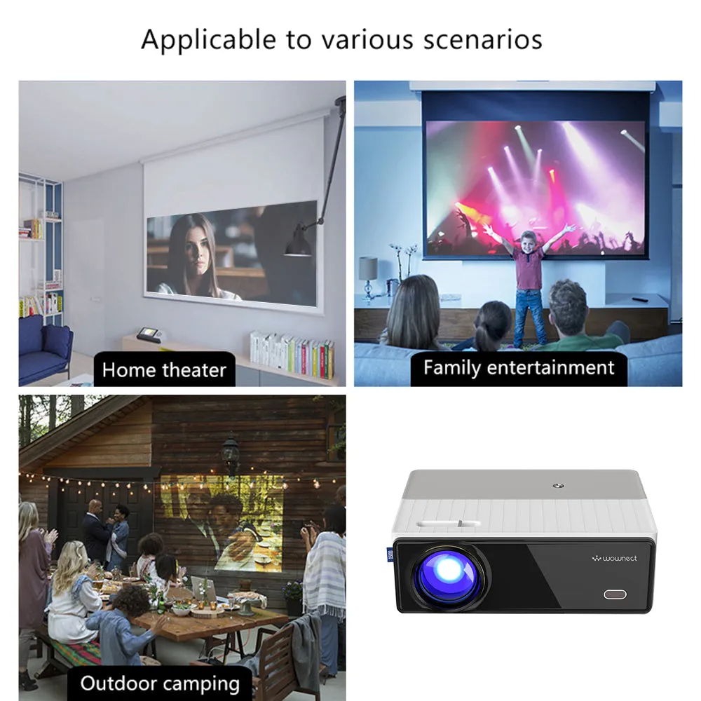 Full HD Projector |8800 Lumens/Screen Size upto 300inch|Native Res 1080P|Supports 4K Projector Video Projectors|