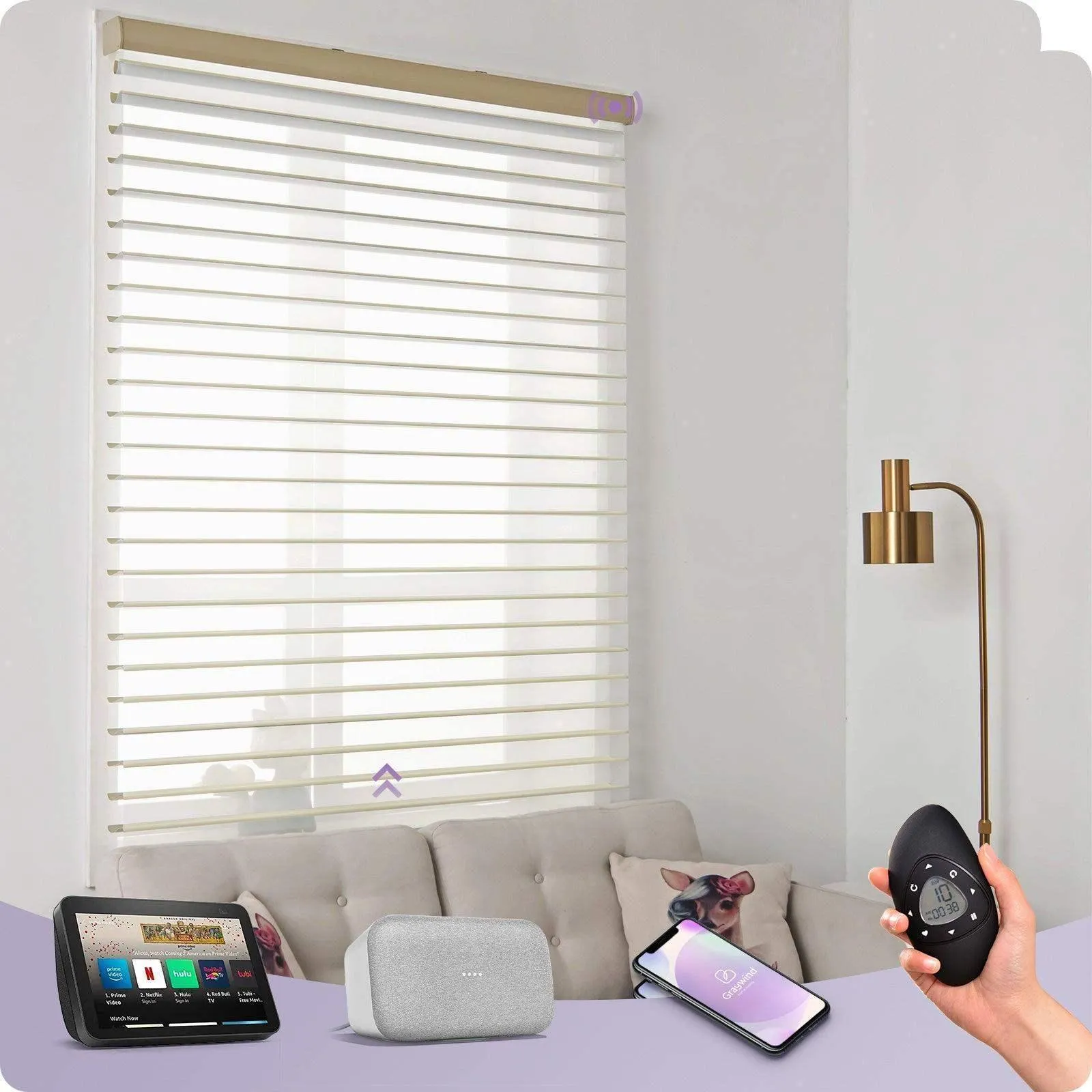 Graywind Motorized Shangrila Shades | Wide Series | Customizable