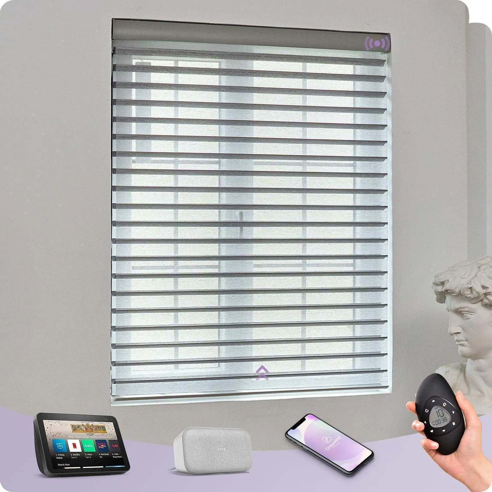 Graywind Motorized Shangrila Shades | Wide Series | Customizable
