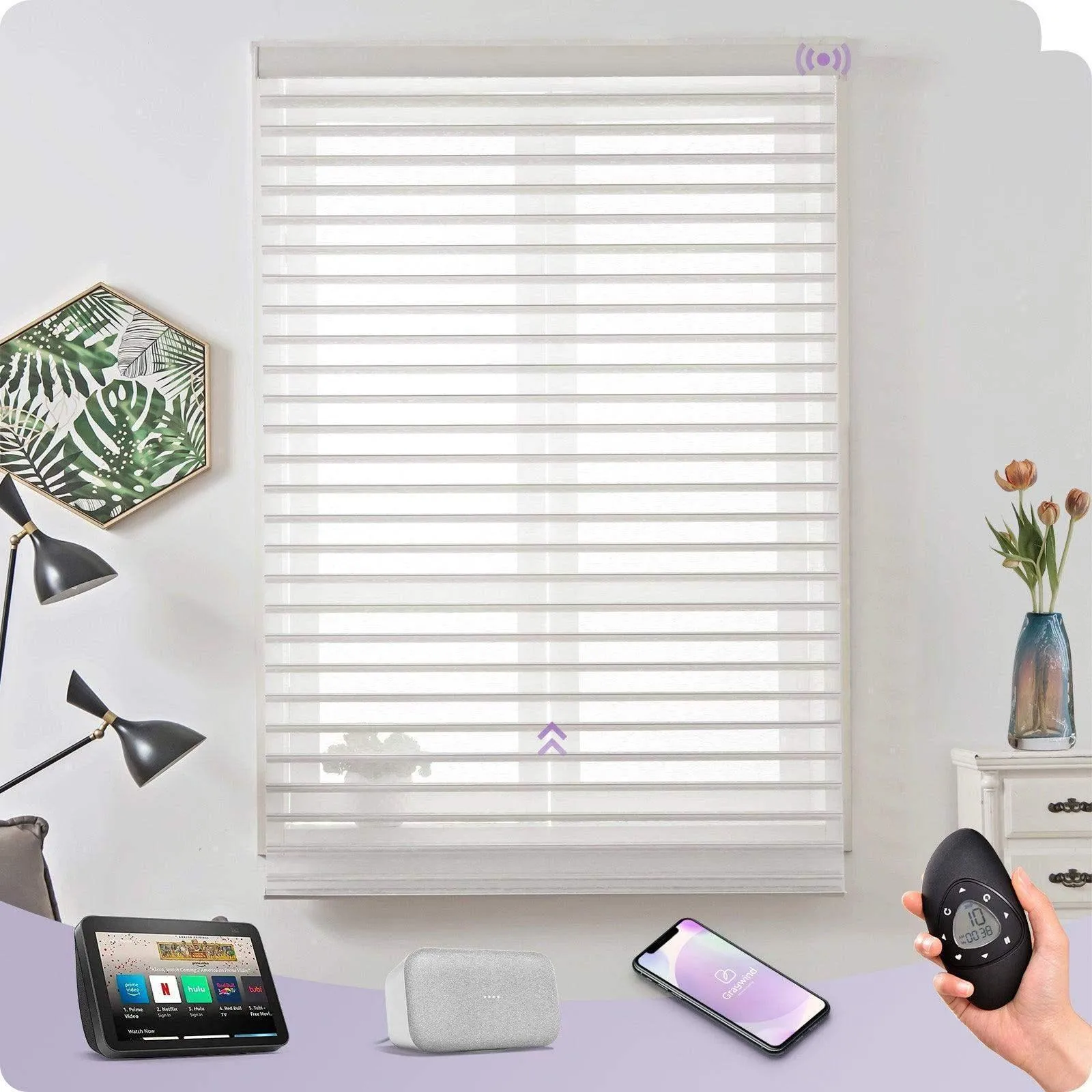 Graywind Motorized Shangrila Shades | Wide Series | Customizable