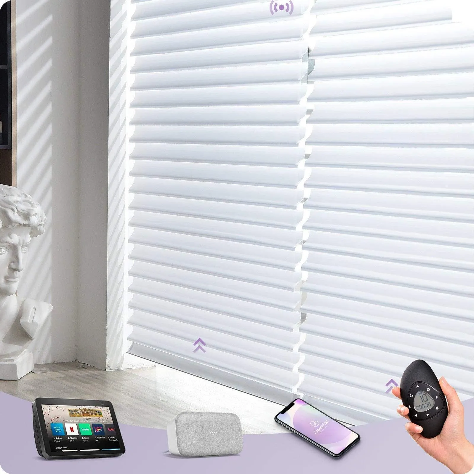 Graywind Motorized Shangrila Shades | Wide Series | Customizable