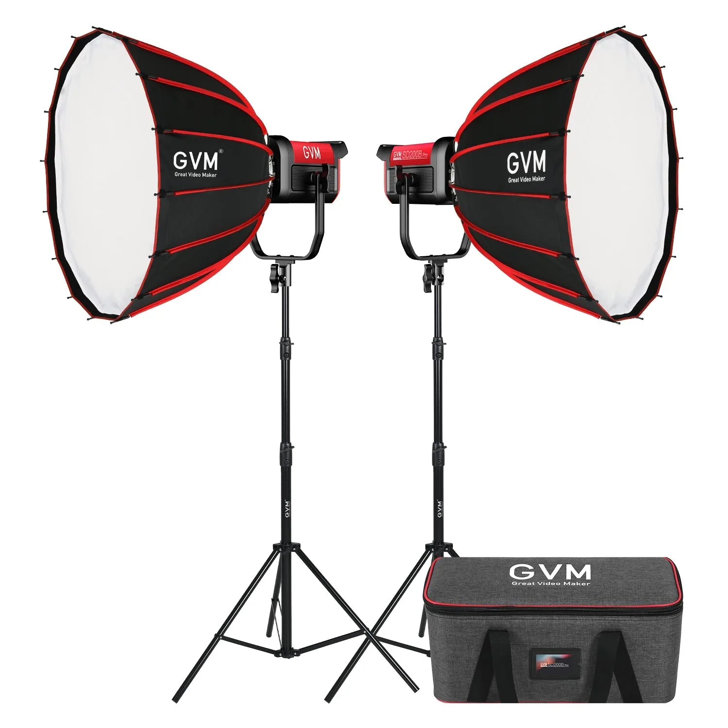 200W Bi-Color Monolight Kit with Softbox - Set of 2 for the GVM PRO-SD200B