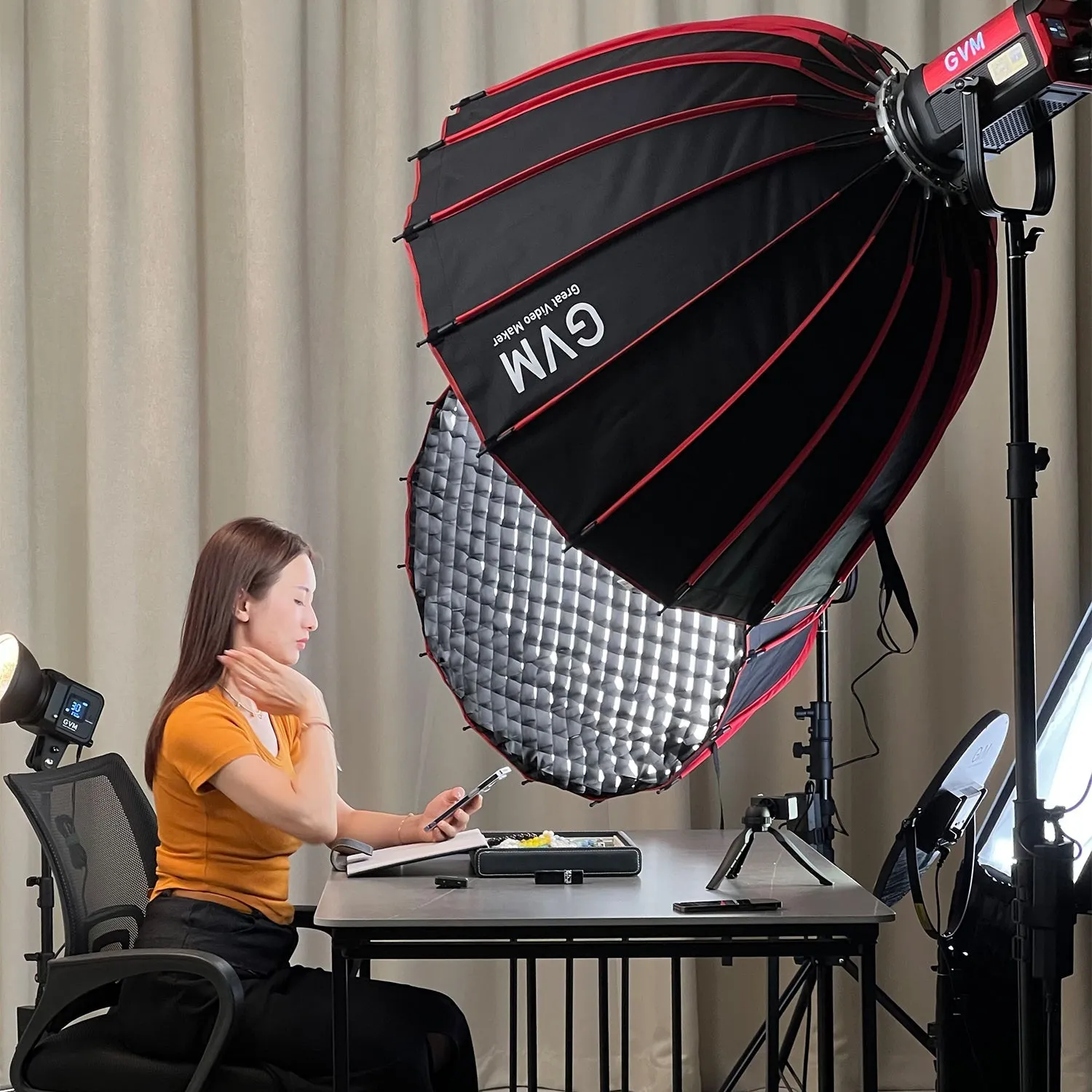 200W Bi-Color Monolight Kit with Softbox - Set of 2 for the GVM PRO-SD200B