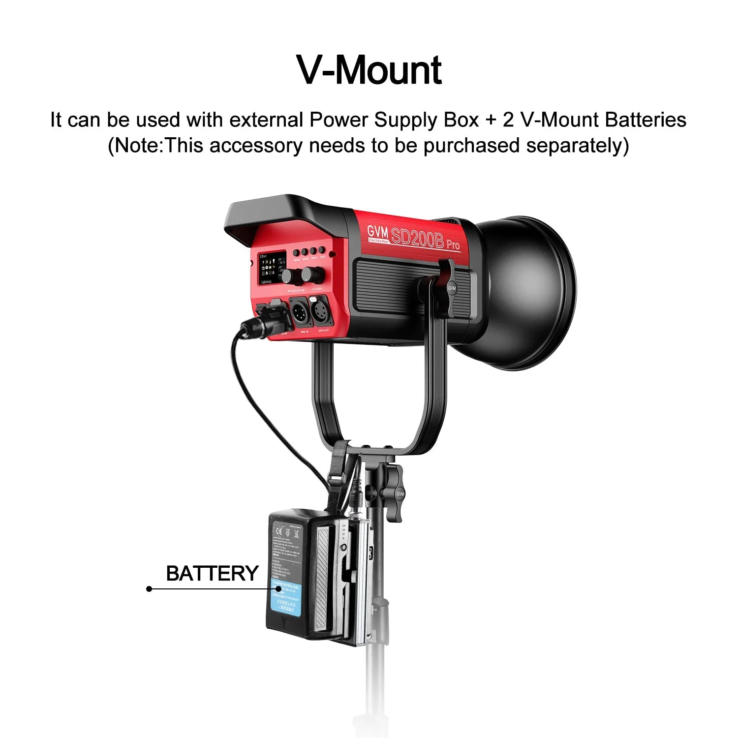 200W Bi-Color Monolight Kit with Softbox - Set of 2 for the GVM PRO-SD200B