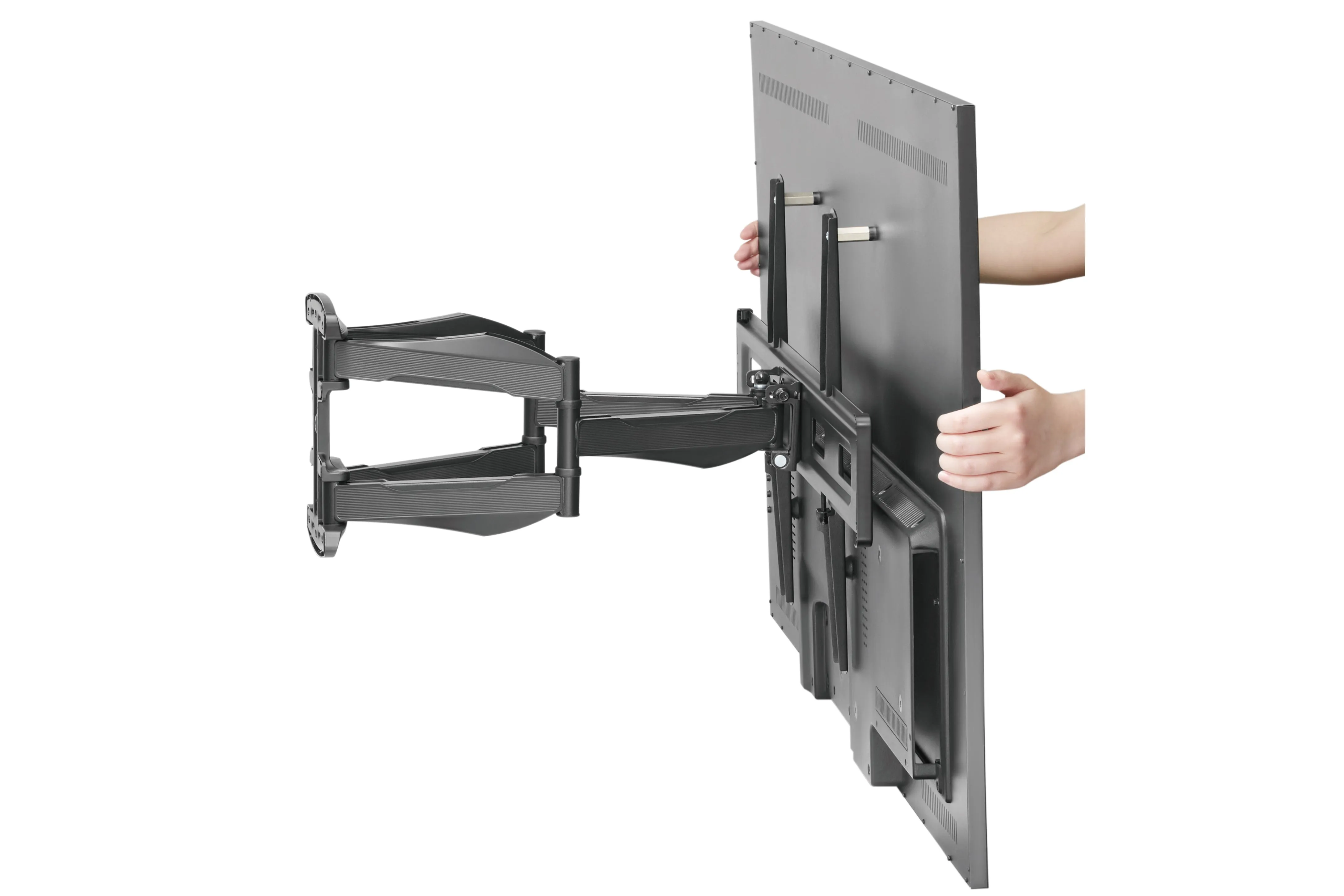 Heavy Duty Swing Arm TV Wall Mount Bracket for 37 to 75 - VESA Max 600x400 - Black