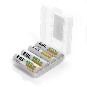 High Capacity AA Rechargeable Battery 1.2V 2800mAh Ni-MH 4 Pack CE Certified