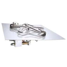 HPC Fire 42" Square Flat Pan Electronic Ignition Fire Pit Insert