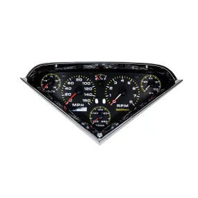 Intellitronix Analog Gauge Cluster - Black - Chrome Bezel - GM Fullsize Truck 1955-59