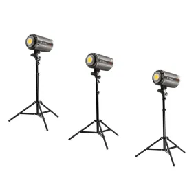 Jinbei 3 x EF150 (450W) Continuous LED Photo & Video Lighting Kit