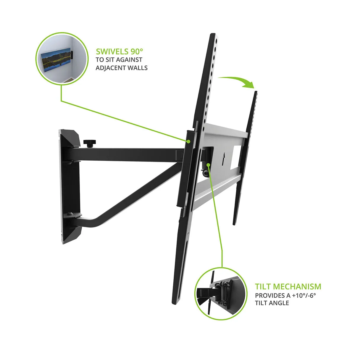 Kanto FMC1 Telescoping Corner TV Mount for 40" - 60" TVs