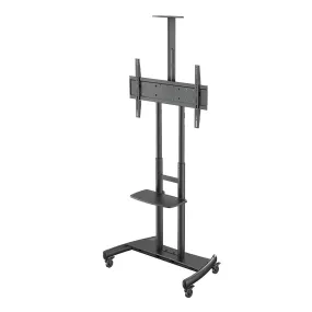 Kanto MTM86PL Height-Adjustable Rolling TV Stand for 55" - 86" TVs with Device Tray and Webcam Shelf