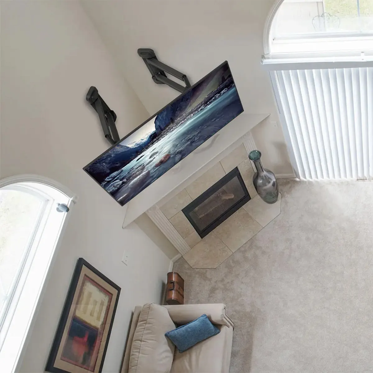 Kanto PDC650 Full Motion Corner Mount for 37" - 70" TV