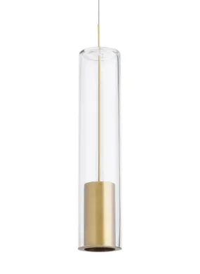 LED Pendant from the Captra Collection in Aged Brass Finish by Visual Comfort Modern