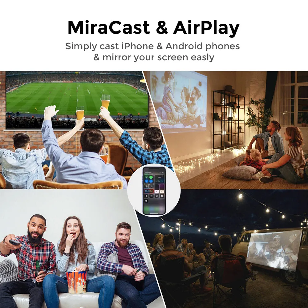 LED Projector Mini Home Cinema [ 100 ANSI Lumens,Max 200" Display] Full HD 1080p Indoor / Outdoor Gaming Projector