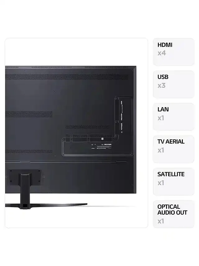 LG 65QNED916QE (2023) QNED MiniLED HDR 4K Ultra HD Smart TV, 65 inch with Freeview Play/Freesat HD - Dark Steel Silver