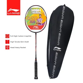 Li-Ning Super Series 2020 - (Strung) Graphite Badminton Racquet - Black/Orange