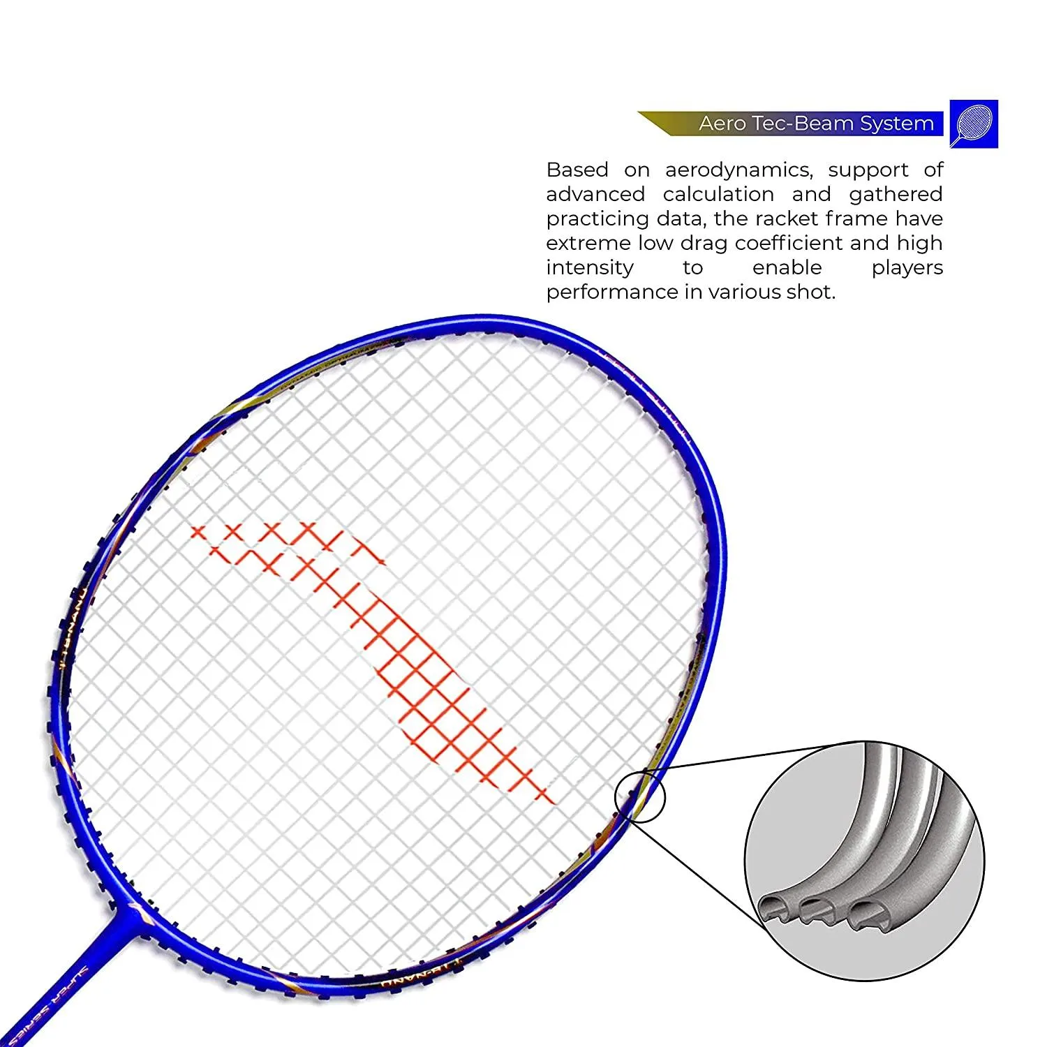 Li-Ning Super Series 2020 - (Strung) Graphite Badminton Racquet - Blue/Gold