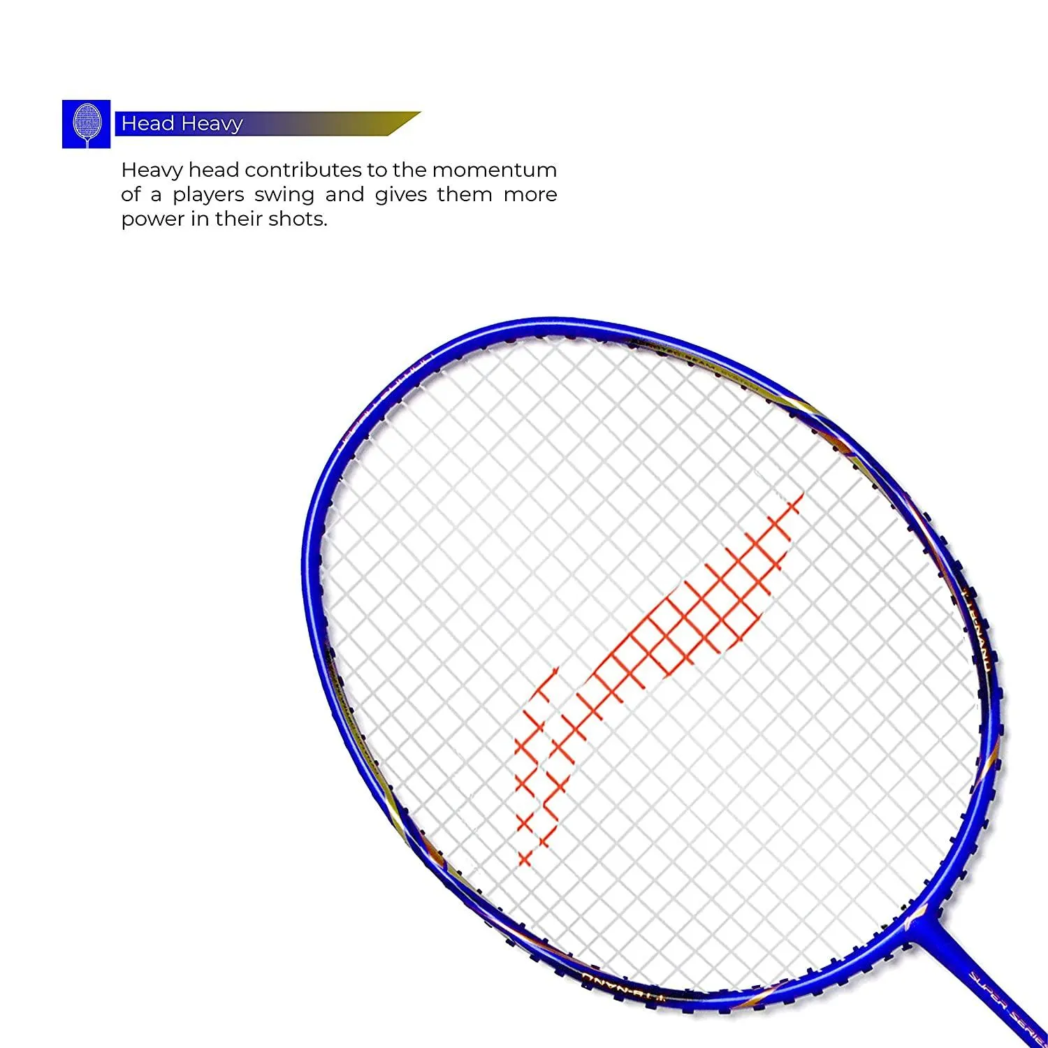 Li-Ning Super Series 2020 - (Strung) Graphite Badminton Racquet - Blue/Gold