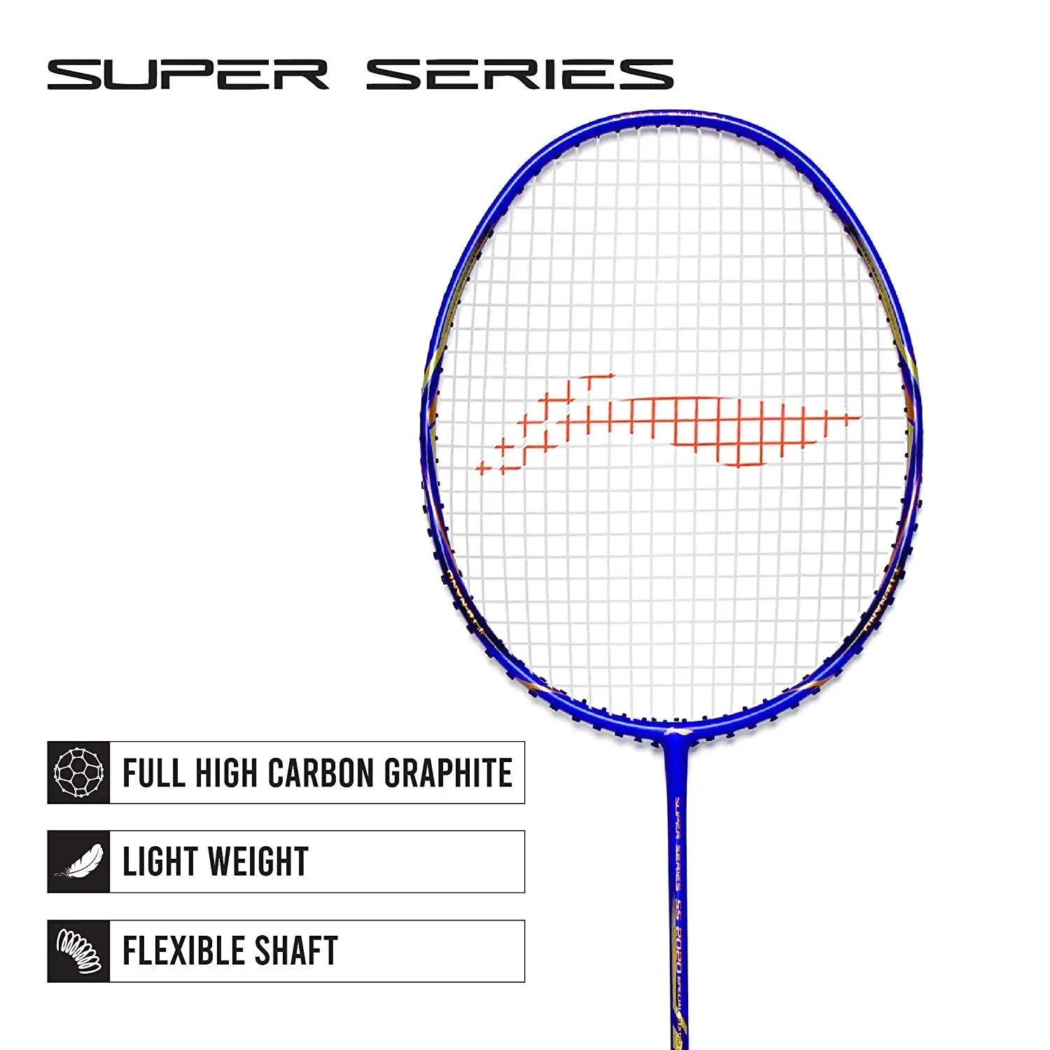 Li-Ning Super Series 2020 - (Strung) Graphite Badminton Racquet - Blue/Gold