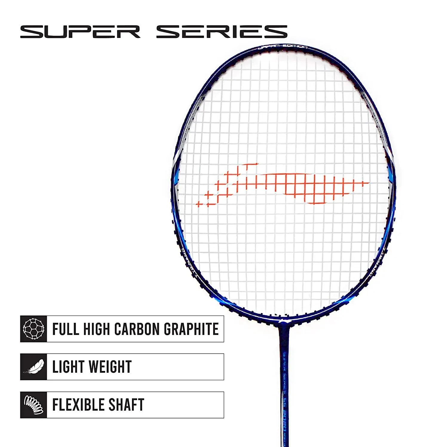 Li-Ning Super Series 2020 - (Strung) Graphite Badminton Racquet - Navy Blue