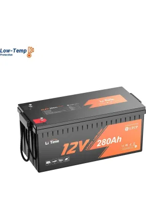 LiTime 12V 280Ah Plus Deep Cycle Lithium Battery With Low-Temp Protection