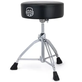 Mapex T850 Leather Round Cushion Throne, Double Braced, Black