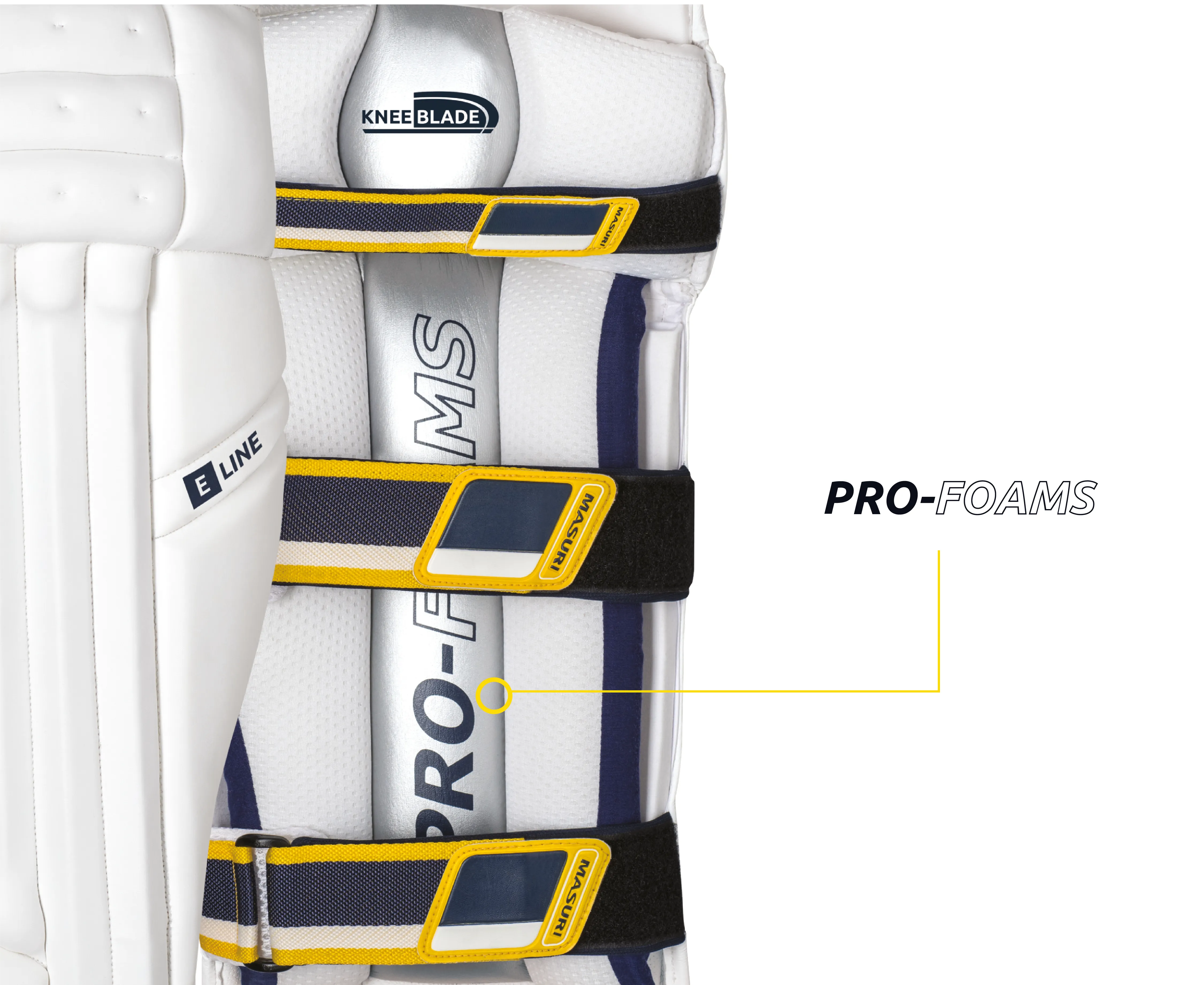 Masuri E Line Cricket Batting Pads - Small Adult