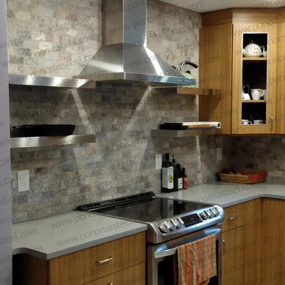 Metal shelves 33"- 42" (cm. 84 - 107) made-to-order Ponoma®