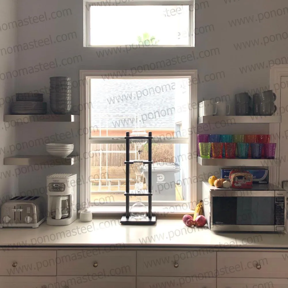 Metal shelves 33"- 42" (cm. 84 - 107) made-to-order Ponoma®