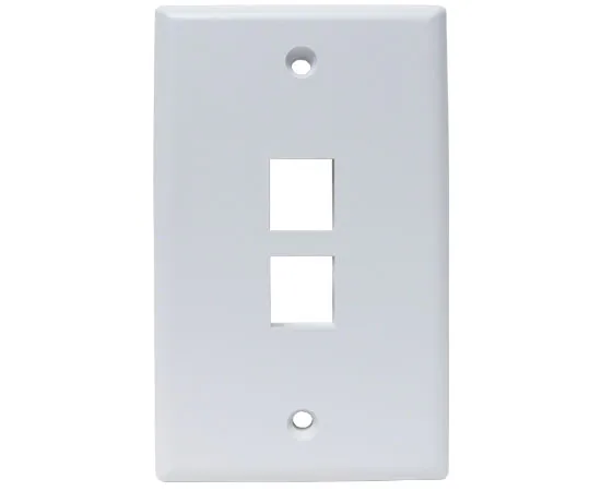 MIG  Wall Plates, High Density 1, 2, 3, 4, and 6 Ports - Almond, Ivory, White, Black