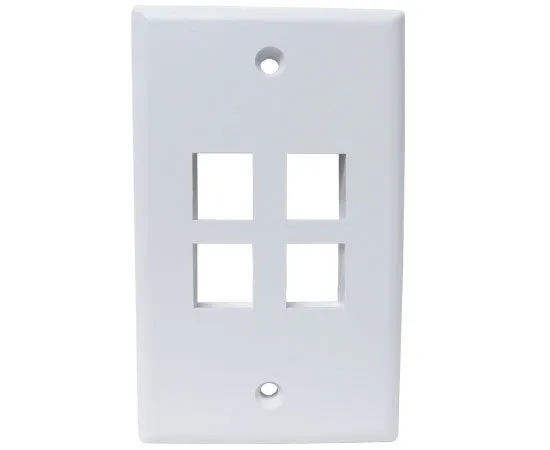 MIG  Wall Plates, High Density 1, 2, 3, 4, and 6 Ports - Almond, Ivory, White, Black