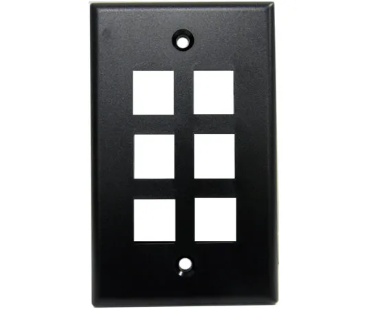MIG  Wall Plates, High Density 1, 2, 3, 4, and 6 Ports - Almond, Ivory, White, Black