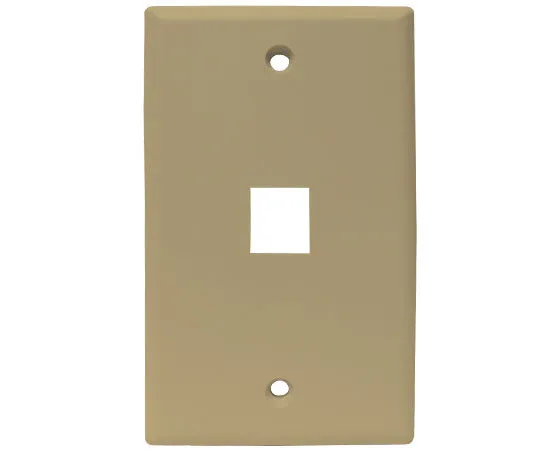 MIG  Wall Plates, High Density 1, 2, 3, 4, and 6 Ports - Almond, Ivory, White, Black