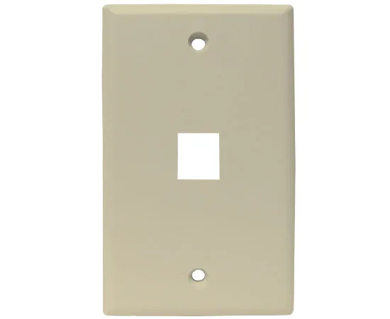 MIG  Wall Plates, High Density 1, 2, 3, 4, and 6 Ports - Almond, Ivory, White, Black