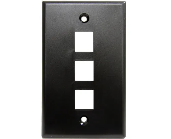 MIG  Wall Plates, High Density 1, 2, 3, 4, and 6 Ports - Almond, Ivory, White, Black