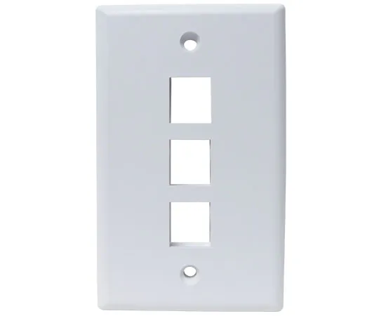 MIG  Wall Plates, High Density 1, 2, 3, 4, and 6 Ports - Almond, Ivory, White, Black