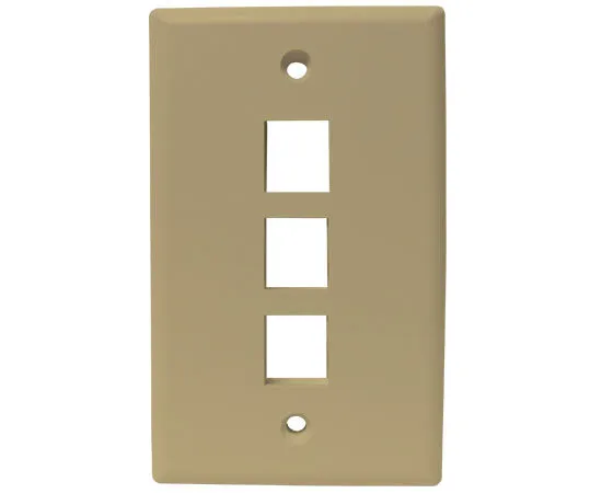 MIG  Wall Plates, High Density 1, 2, 3, 4, and 6 Ports - Almond, Ivory, White, Black