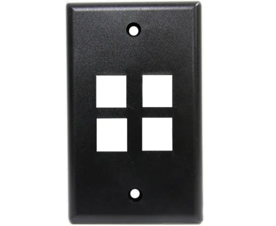 MIG  Wall Plates, High Density 1, 2, 3, 4, and 6 Ports - Almond, Ivory, White, Black