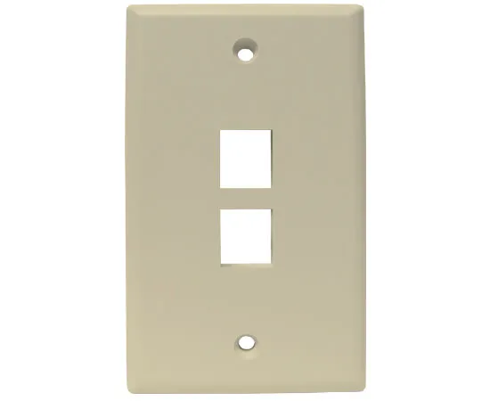 MIG  Wall Plates, High Density 1, 2, 3, 4, and 6 Ports - Almond, Ivory, White, Black