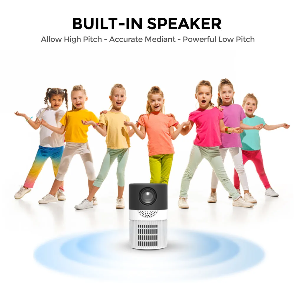 Mini HD Projector LED 600 Lumen Full HD 1080P Resolution Support Home Projector [HDMI USB Micro SD Input]