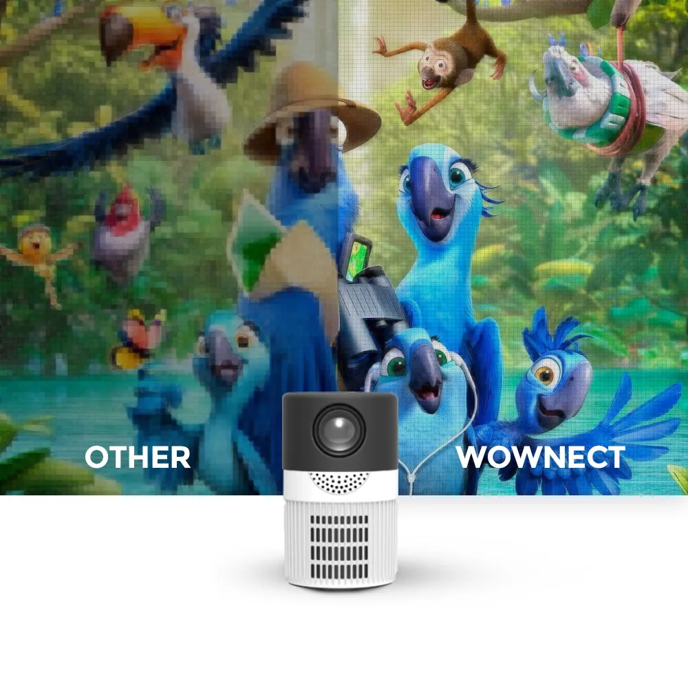 Mini HD Projector LED 600 Lumen Full HD 1080P Resolution Support Home Projector [HDMI USB Micro SD Input]