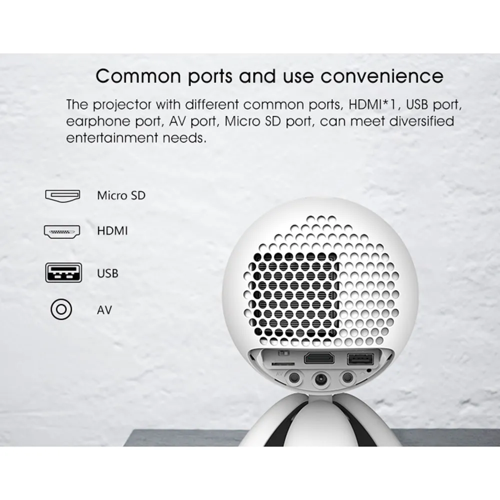 Mini LED Projector |800 Lumens/Screen Size upto 80 inch|Native Res 480x272P| Home Theater Portable Projectors